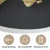 Wereldkaart - Specerijen - Kleurrijk Akoestische PET Vilt - Rond klein -closeup_NL