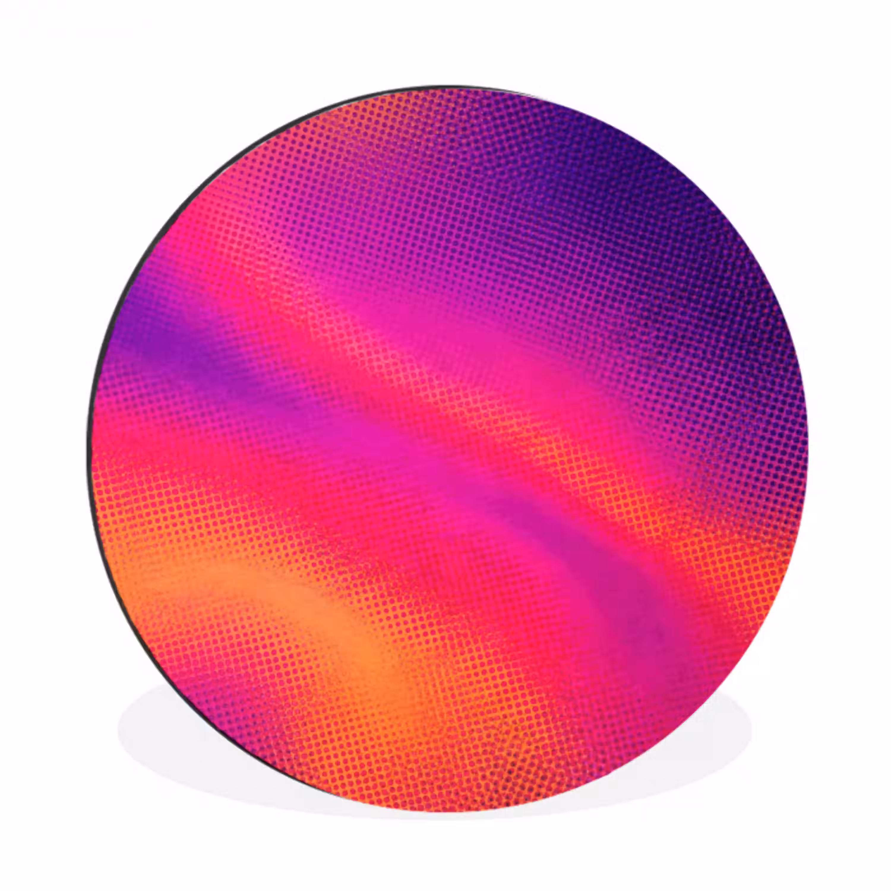 Abstract - Patroon - Kleurverloop Wandcirkel aluminium klein -3d