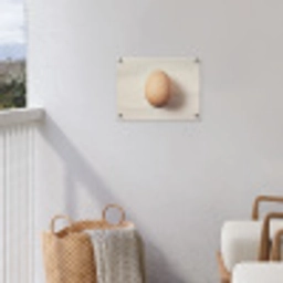 Ei - Beige - Ovaal - Egaal tuinposter los doek klein -sfeer8