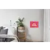 Modern - Hello - Oranje textielposter latten blank klein -woonkamer
