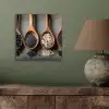 Houten - Lepels - Rijst - Zaden aluminium wit klein -sfeer2