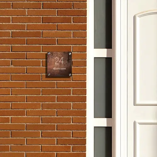Verweerd metaal - Klassiek Naambord Vierkant klein -sfeer3-XS