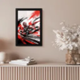 Kart - Coureur - Snelheid - Rood fotolijst zwart zonder passe partout klein -sfeer5