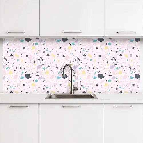 Terrazzo -  Patroon - Zacht - Snoep keuken achterwand 2 middel 871 -3d