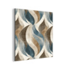 Abstract - Golven - Kleurrijk aluminium wit klein 46 -3d