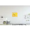 Citroen - Geel - Zonnig textielposter latten blank klein -kinderkamer