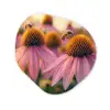 Bloemen - Paars - Bijen Wandcirkel Organisch Aluminium middel -3d