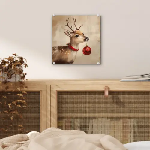 Kerst - Hert - Gewei - Kerstbal - Rendier plexiglas 5mm klein -sfeer4