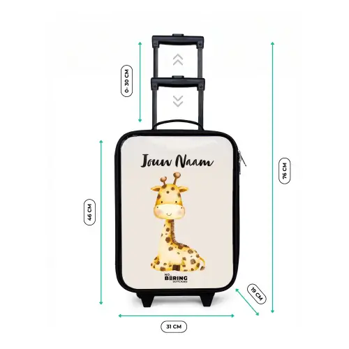 Gigi Giraffe Kinderkoffer - Zwart klein -productfoto_formaten