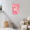 Zebra - Pink - Verf tuinposter los doek klein -sfeer8