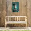 Parkiet - Turquoise - Quotes - Decoratie Tuinposter op houten frame 2 cm dik klein -sfeer4