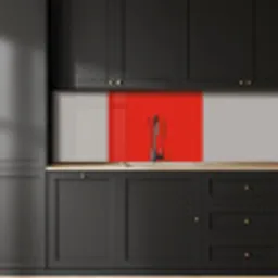 Rood - Kleur - Effen keuken achterwand 2 middel 865 -sfeer1