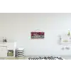 Bougainvillea - Stenen Muur - Roze textielposter latten blank klein -kinderkamer