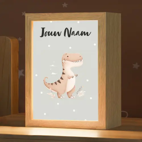 Bloemen - Blauw - Stippen - Dino Light Box met kabel (Kinderlampje) klein -zzz_3d_website
