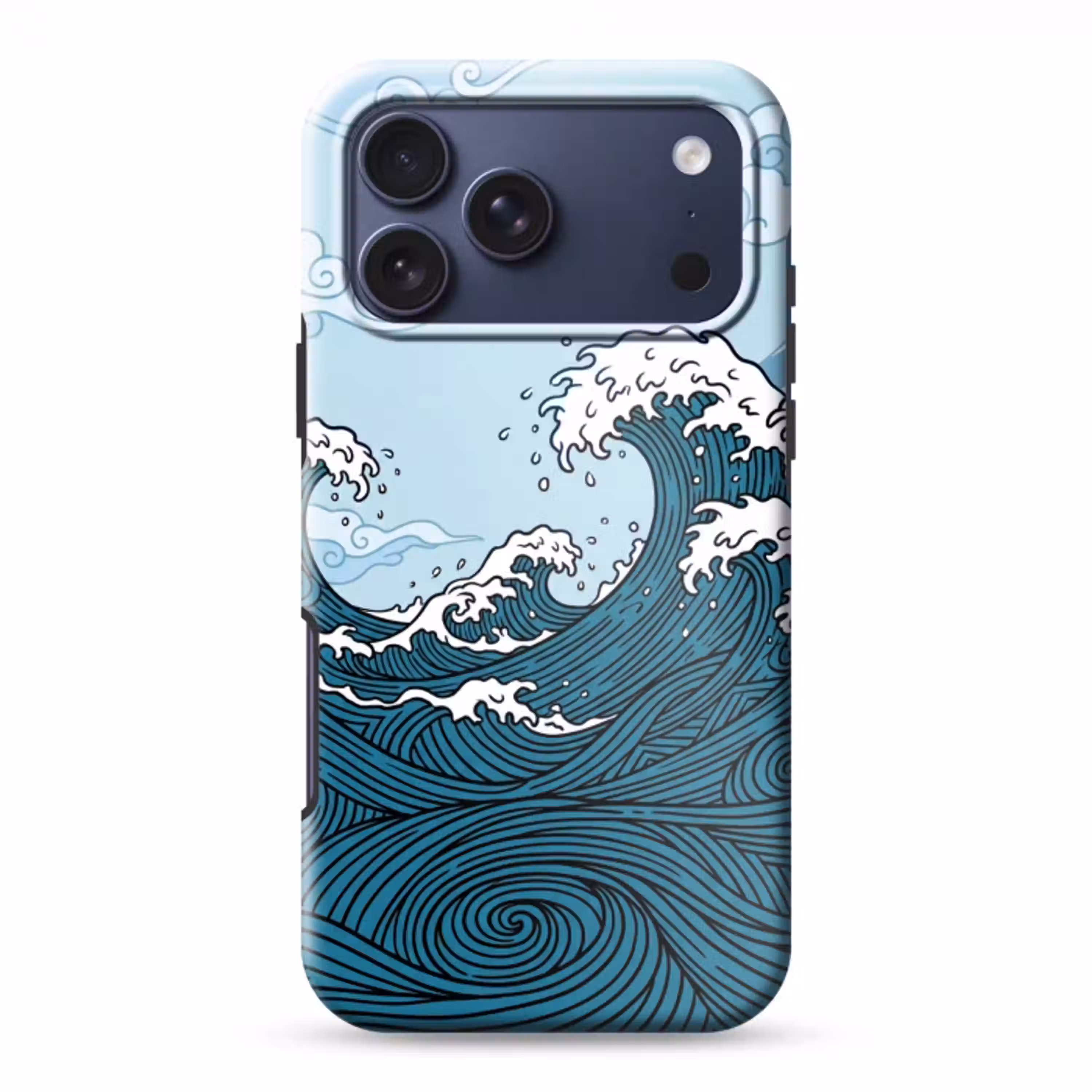 Zee - Golven - Japans - Natuur - Blauw Toughcase MagSafe Apple iPhone 17 Pro Max klein -3d