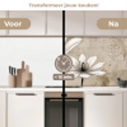 Modern - Design - Wit keuken achterwand 2 middel -voor-na2_NL