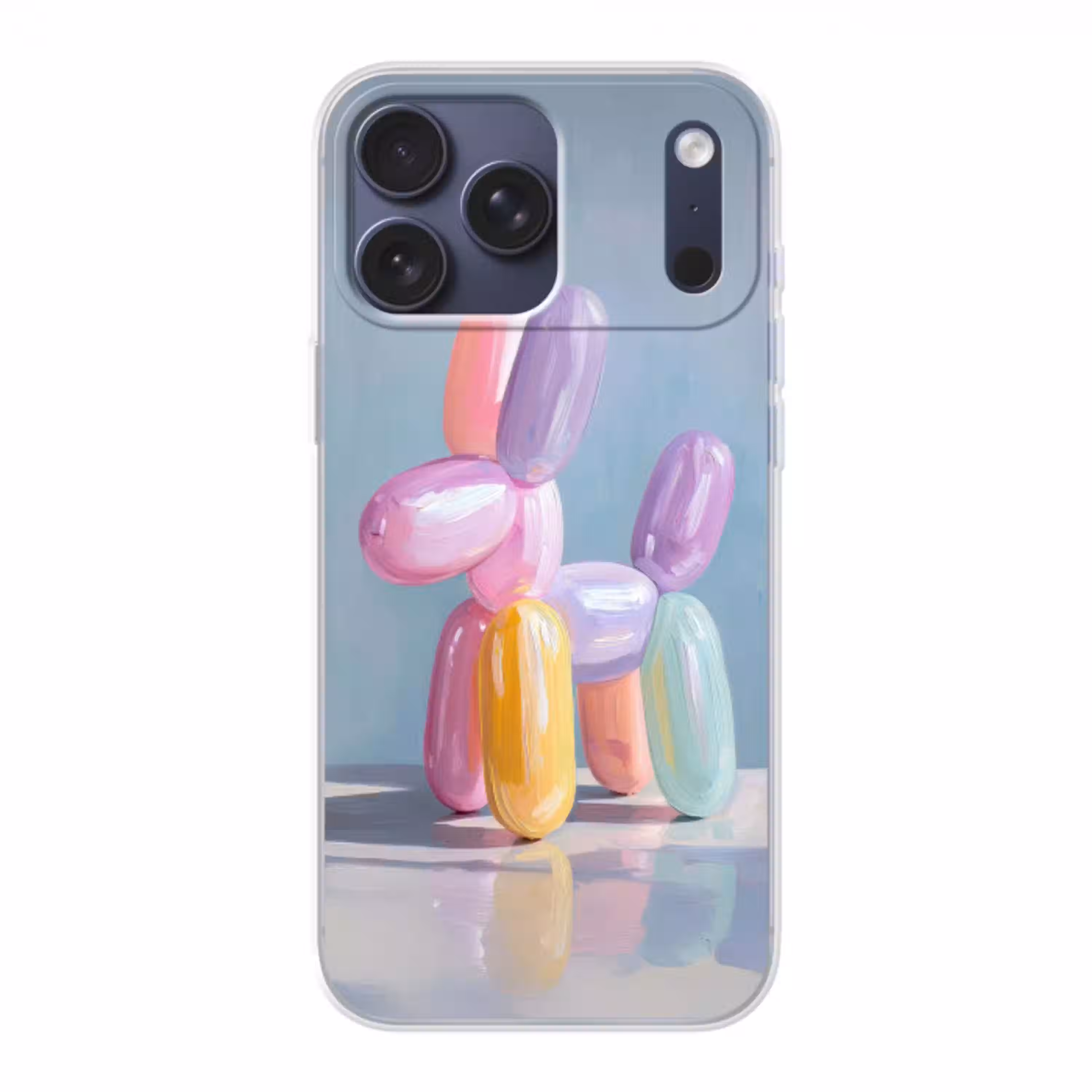 Dier - Ballon - Pasteltinten - Glanzend Telefoonhoesje iPhone 17 Pro Max klein -3d