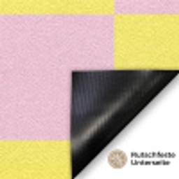 Schaakbord patroon - Geel - Roze - Blokjes Deurmat klein -antislip_DE