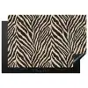 Zebra - Klassiek - Zwart Inductie beschermer vinyl 3mm klein 276 -3d