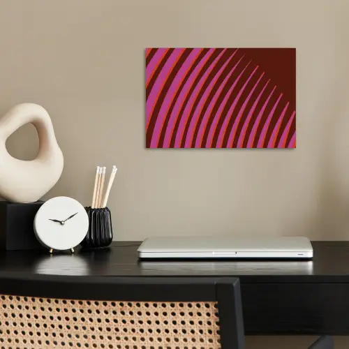 Lijnen - Rood - Beweging poster papier klein -sfeer1