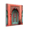 Lantaarn - Deur - Turquoise aluminium wit klein -3d