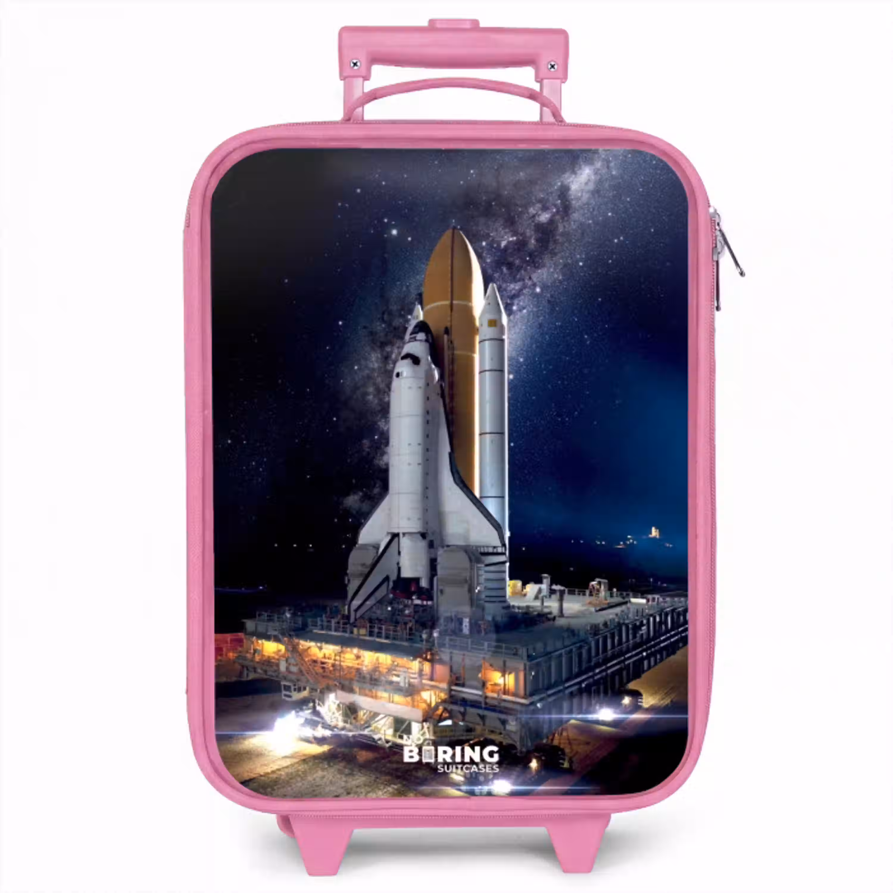 Spaceshuttle die kan opstijgen Kinderkoffer - Roze klein -zzz_website3d