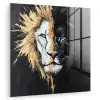 Leeuw - Gesplitst - Zwart - Lijn plexiglas 5mm klein -zzzproduct_nieuw