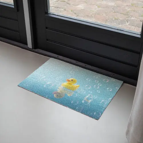 Bubbels - Badeend - Geel Deurmat klein -sfeer2