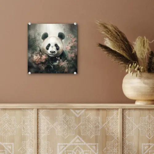 Panda - Dieren - Bloemen - Planten plexiglas 5mm klein -sfeer5