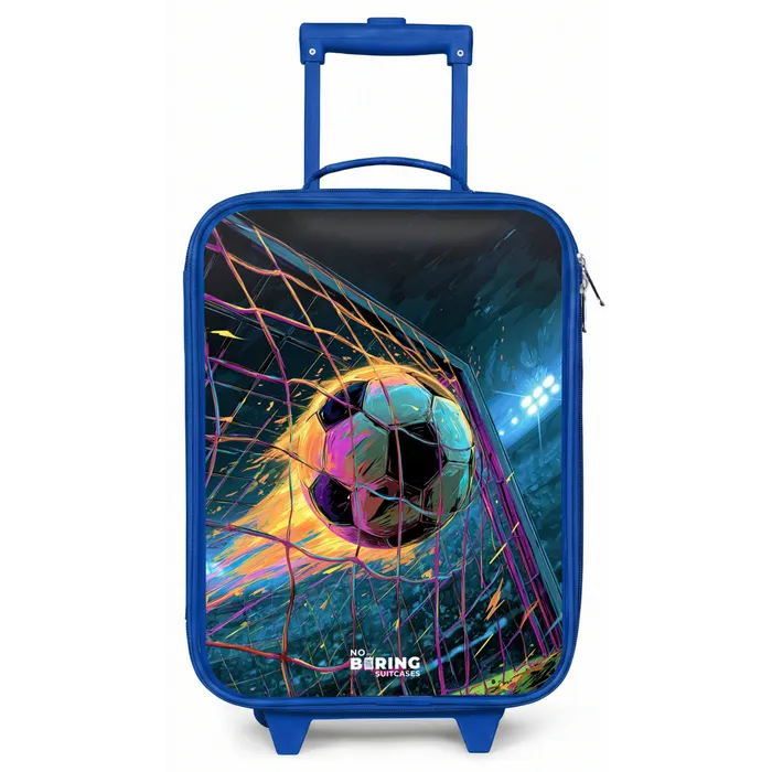 Neon - Net - Voetbal - Kleurrijk Kinderkoffer - Blauw klein -zz3dotto