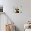 Schotse Hooglander - Bruin - Hoorns - Kokskleding tuinposter los doek klein -sfeer8