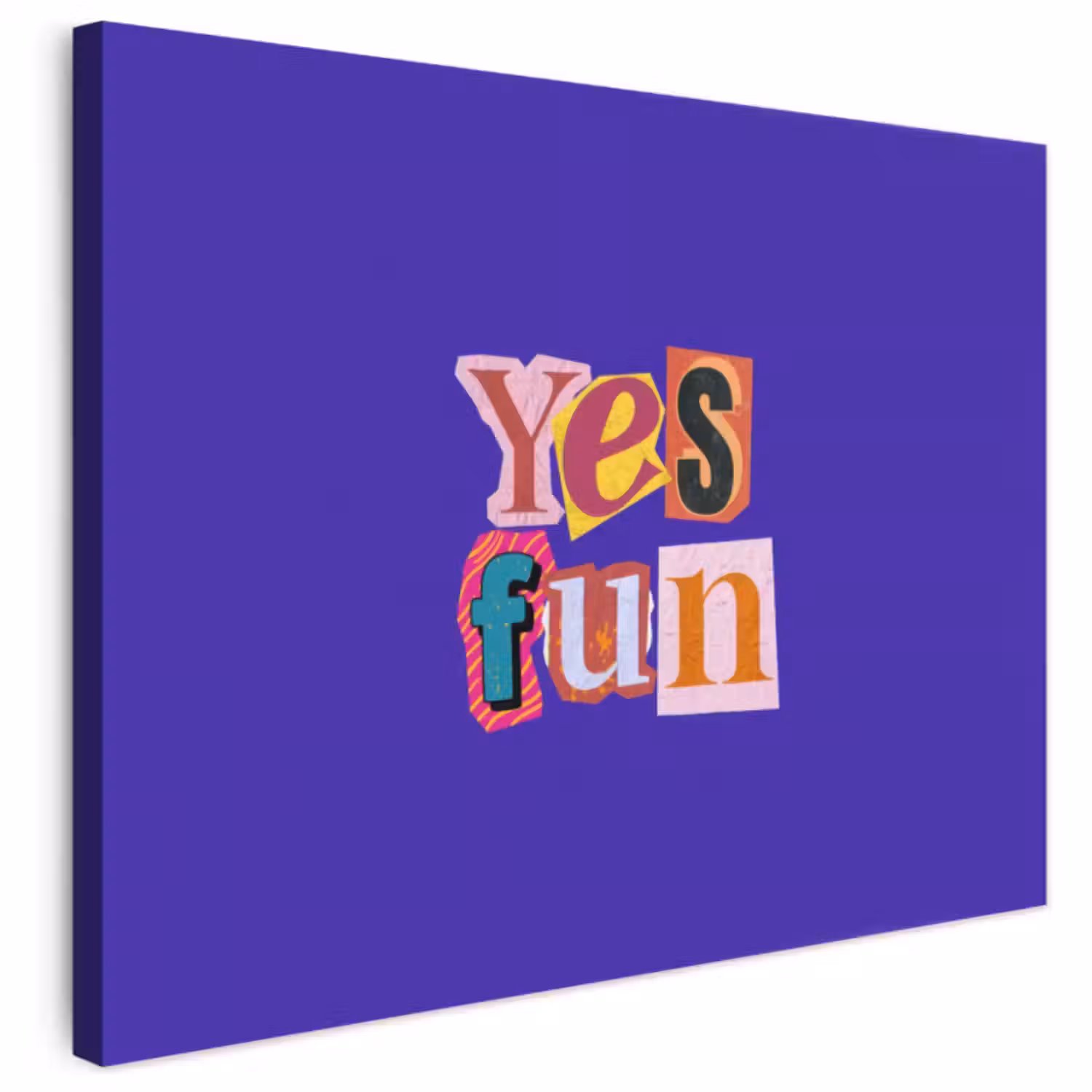 Canvas Print - Yes fun - Colorful - Collage style