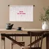 Focus on the good - Strepen - Roze - Smiley Wandkleed katoen klein -sfeer6