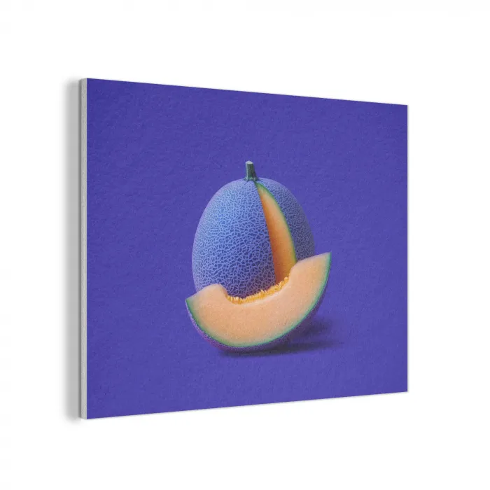 Meloen - Blauw - Oranje - Kunstzinnig PET vilt klein -3d