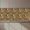 Organisch - Patroon - Bladeren - Goud keuken achterwand 2 middel 871 zz_3dshopping
