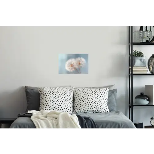 Paardenbloemen - Pluisjes - Wit Muursticker klein -slaapkamer