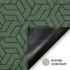 Donkergroen - Patroon - Lijnen - Zwart Deurmat klein 898 -antislip_NL