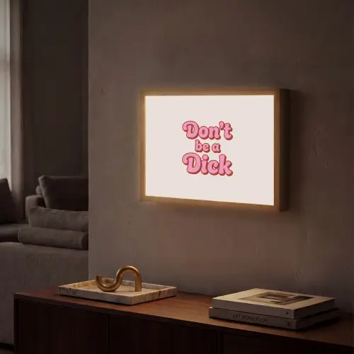 Tekst - Boodschap - Roze Light Box met batterij (Wandlamp) middel -sfeer1