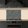 Spat - Abstract - Oranje - Groen keuken achterwand spatscherm klein 900 -sfeer1