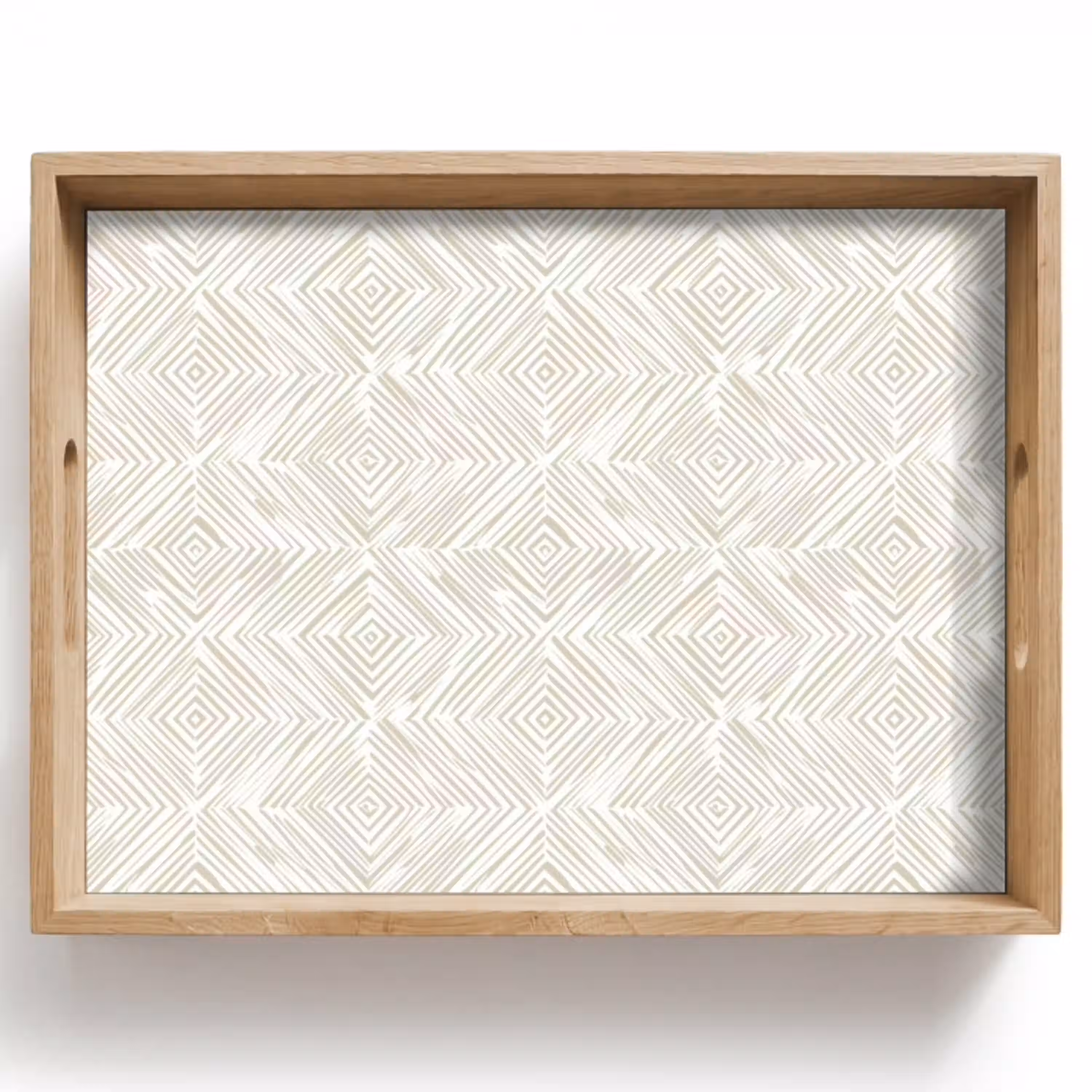 Abstract - Ruiten - Beige Dienblad Rechthoek middel 911 -z3d_shopping