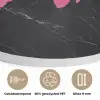 Wereldkaart - Roze - Marmer Akoestische PET Vilt - Rond klein -closeup_NL