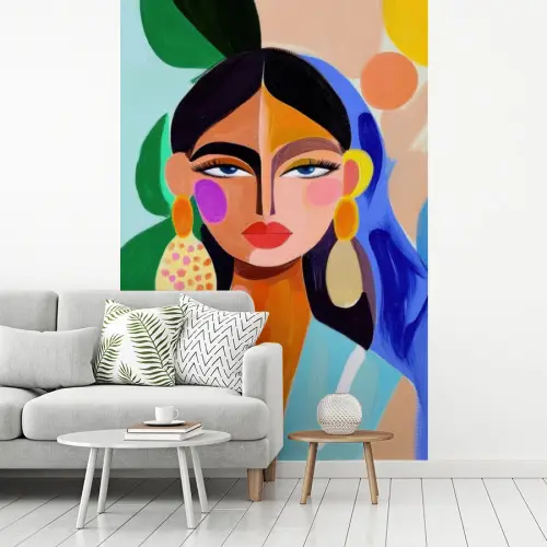 Portret - Vrouw - Modern fotobehang vinyl groot -woonkamer