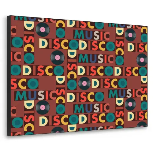 Bruin - Retro - Disco - Patroon Textielframe - compleet frame klein 947 -3d