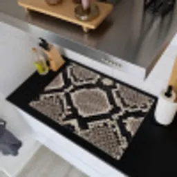 Slangenleer - Patroon - Beige Inductie beschemer met haakjes klein -sfeer1