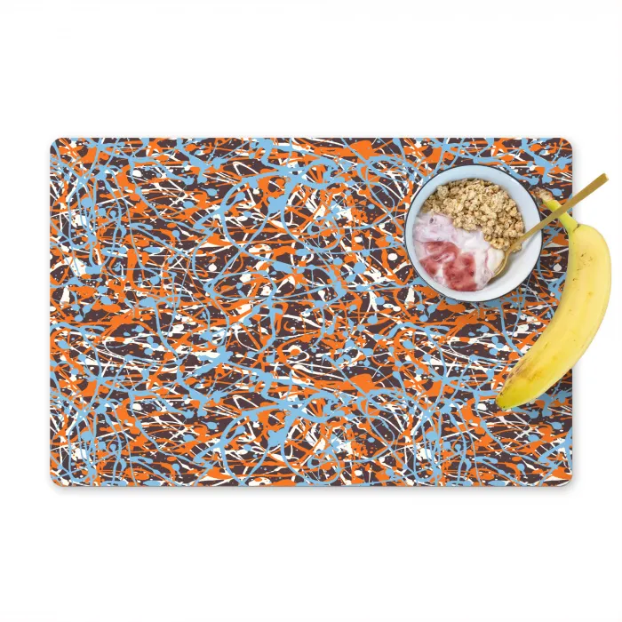 Blauw - Waterverf - Chaos Placemat vinyl groot 368 -zzzproduct_Kitchenyeah-website