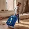 Dier - Ruimte - Planeet - Raket Kinderkoffer - Blauw klein -sfeer1