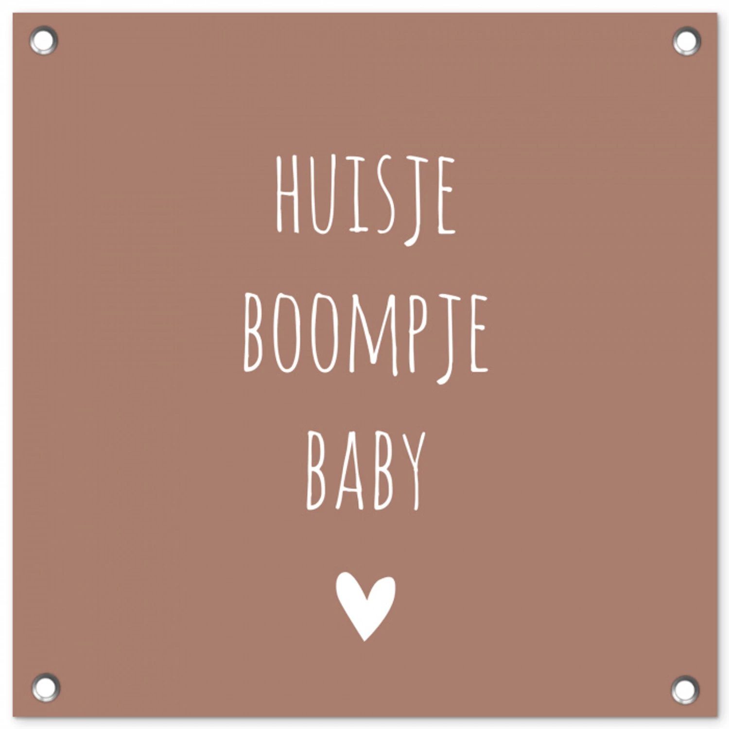 Quotes  - Spreuken - Huisje boompje beestje tuinposter los doek klein -3d