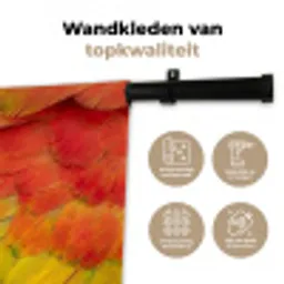 Veren - Ara - Kleurrijk Wandkleed katoen middel -sfeer2