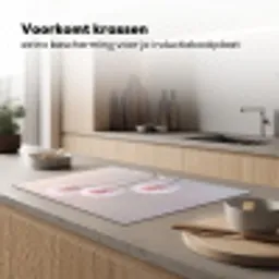 Bloemen - Bollen - Roze Inductie beschermer vinyl 3mm klein -sfeer1