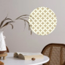Symmetrisch - Motief - Beige Wandcirkel behangsticker klein 186 -sfeer3
